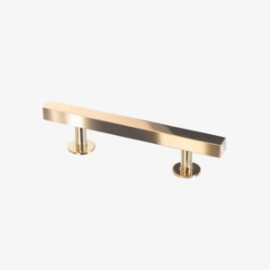 #41-102 Square Bar Pull in Polished Brass