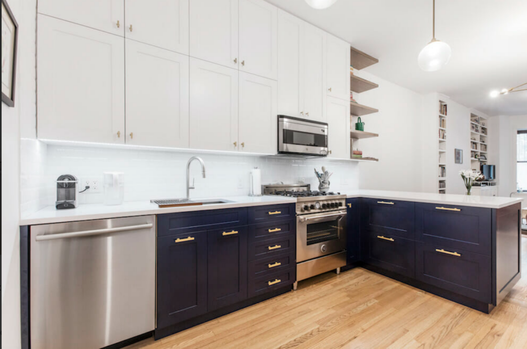 Sweeten - A Navy and White Kitchen Renovation