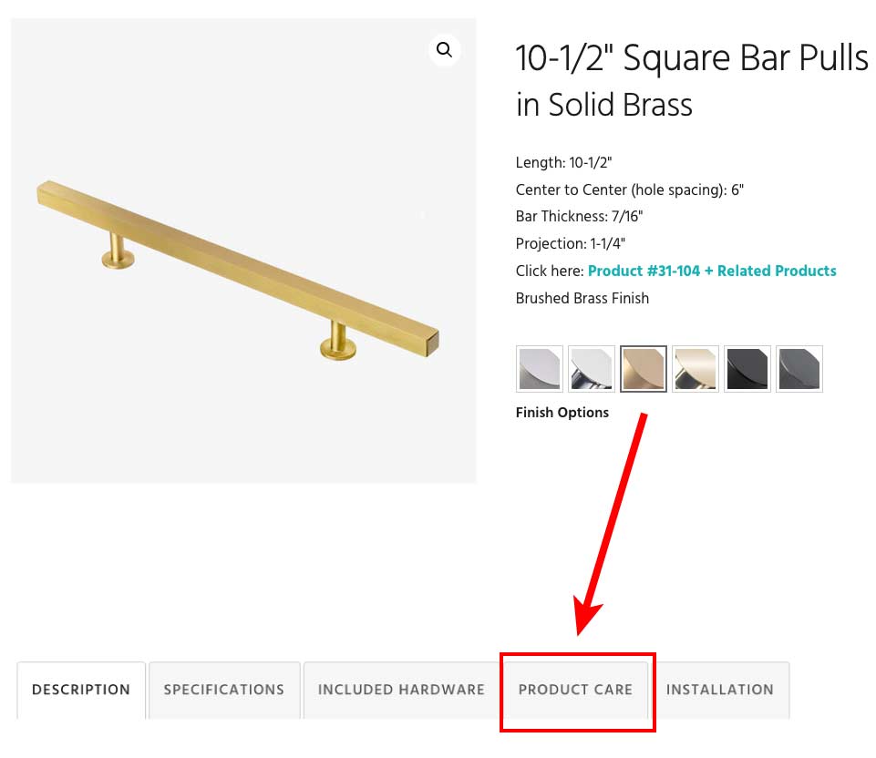 Product Care Instructions